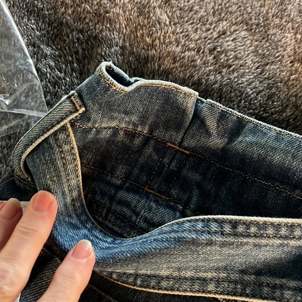 FREE PEOPLE SHORTS LIVIN BLUE WE THE FREE FRAYED w BELT SMALL SEE YOU SOMETIME - Picture 10 of 16